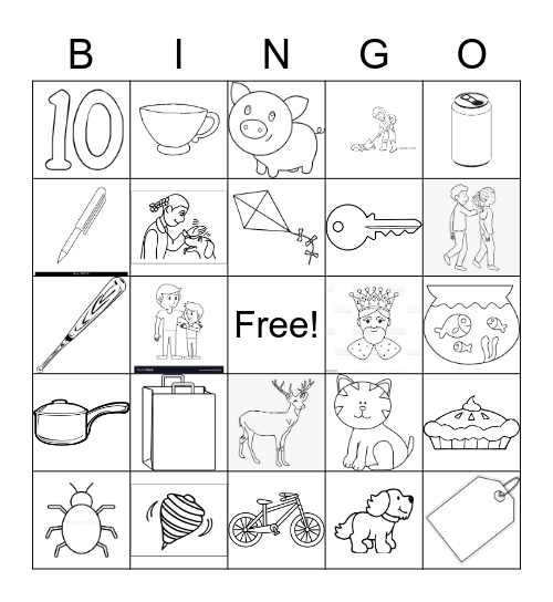 Beginning Sound BINGO Card