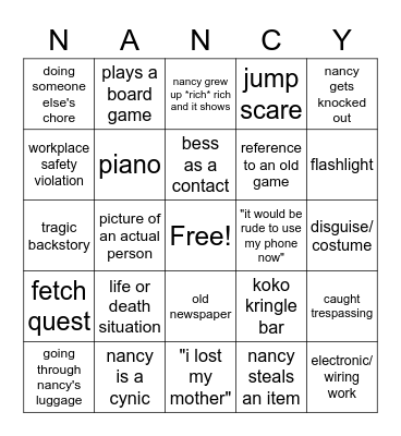 HERINT ND BINGO Card