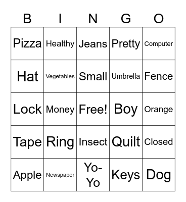 Newcomer Bingo Card