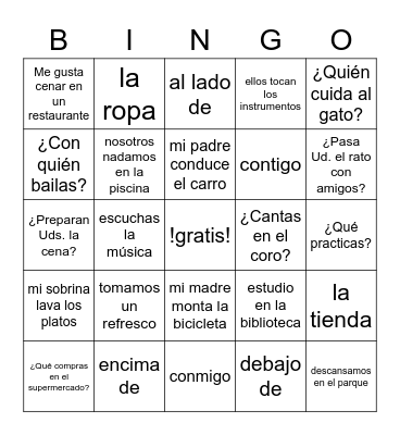 ¿Qué hacemos? Bingo Card