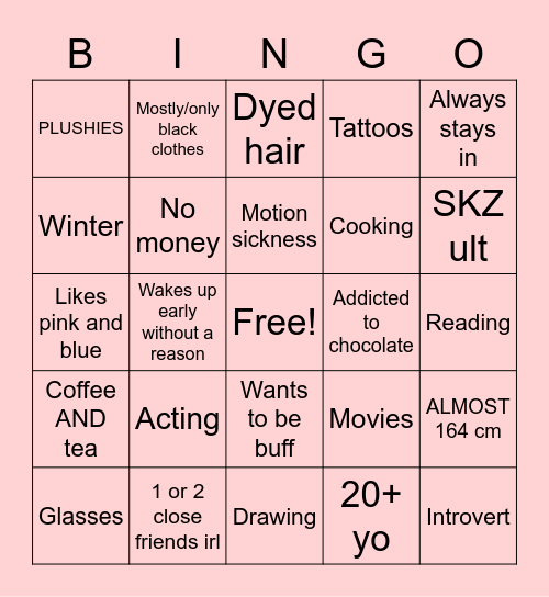 THE LIL MOON Bingo Card