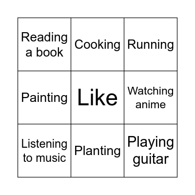 Bingo! Bingo Card