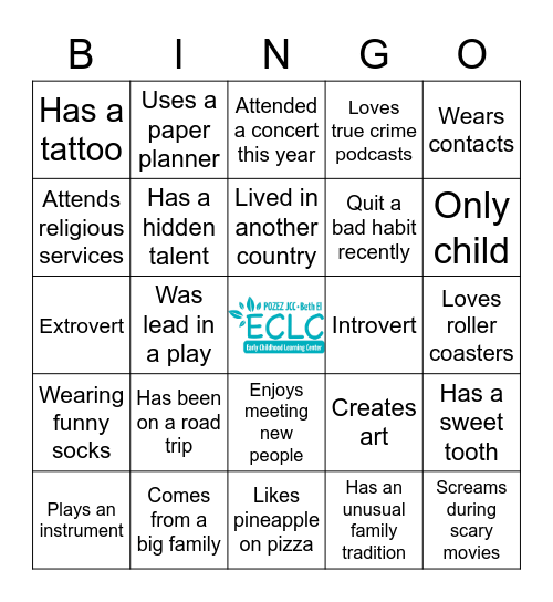 Ice Breaker BINGO Card