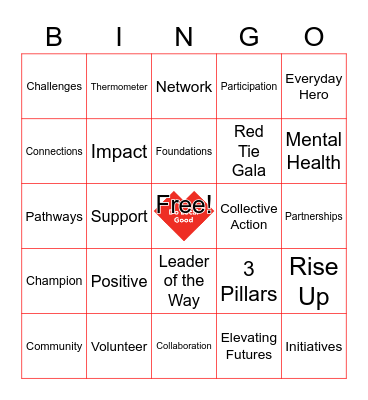 United Way Bingo Card