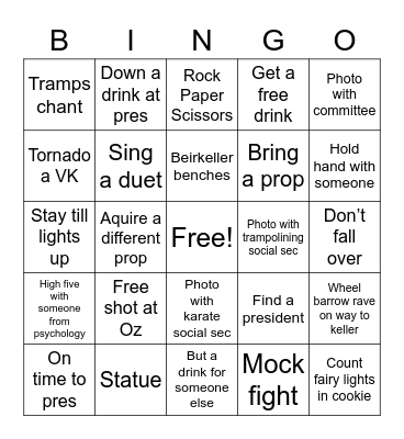 PJ ocean Bingo Card