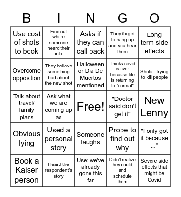 Early Novem-bingo Card