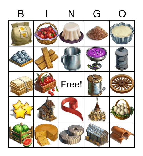 Klondike Bingo Card