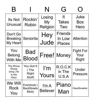 Shawns BINGO Card