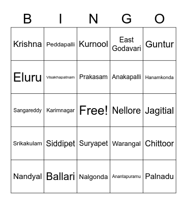 NRIVA PICNIC 2022 Bingo Card
