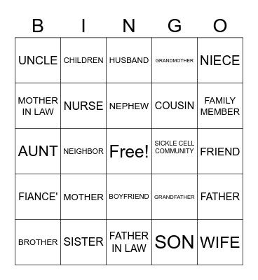 WHO CAN BE A CAREGIVER? Bingo Card