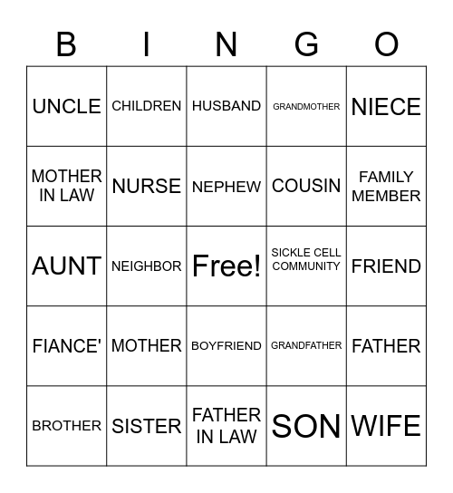 WHO CAN BE A CAREGIVER? Bingo Card