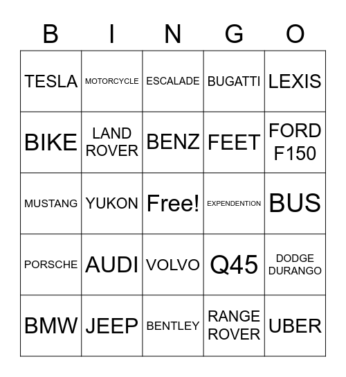 HOW I AM RIDING Bingo Card