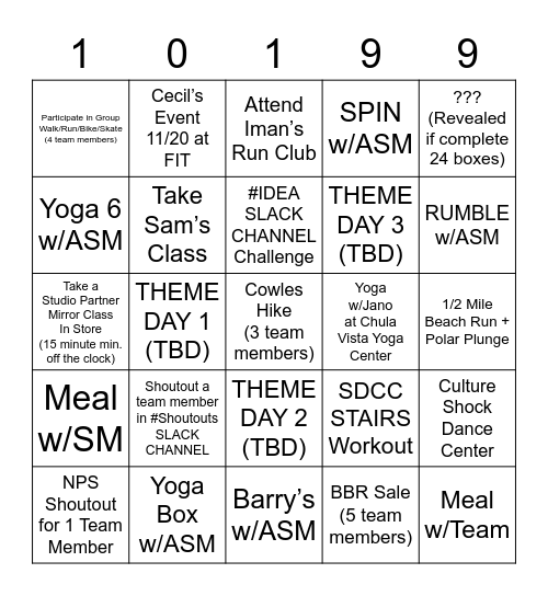 Battle of the Boxes 2022 Bingo Card