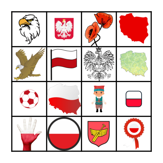 Patriotyczne bingo Card