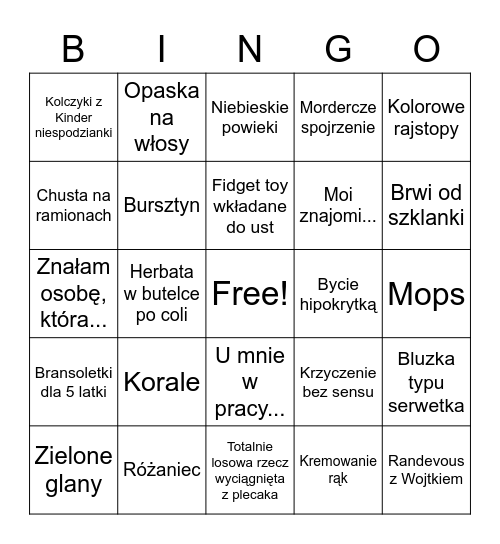 Elżunia random creation Bingo Card