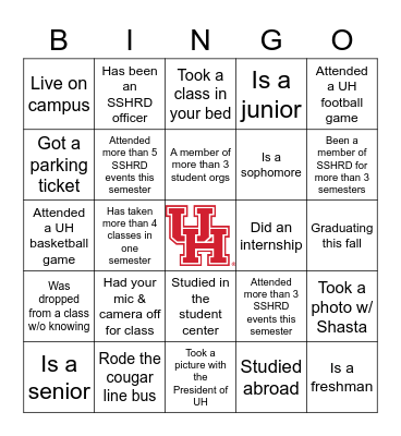 SSHRD Bingo Card