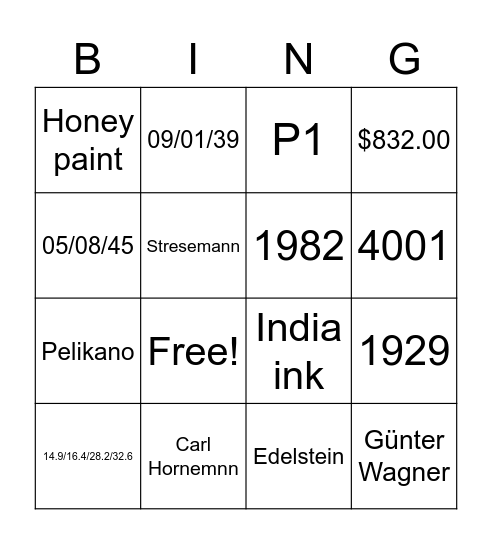 Pelikan Hub Bingo Card