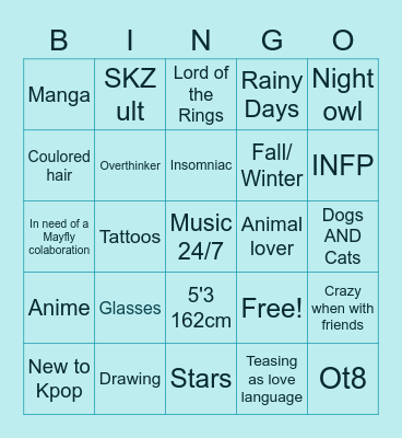 Raven Bingo Card