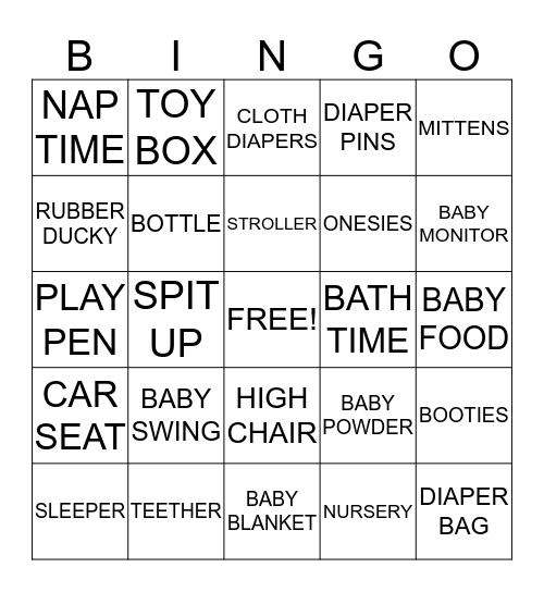 BABY BINGO Card