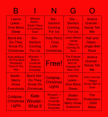 Ruth - Red Bingo Card