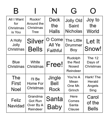 OUB Christmas Bingo! Bingo Card