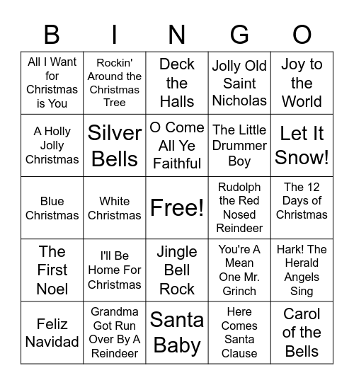 OUB Christmas Bingo! Bingo Card