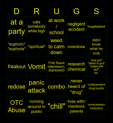 erowid bingo v 0.2 Bingo Card