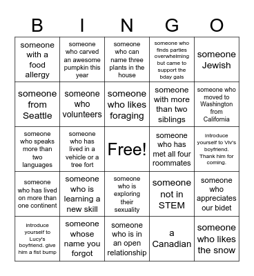 BINGO Card