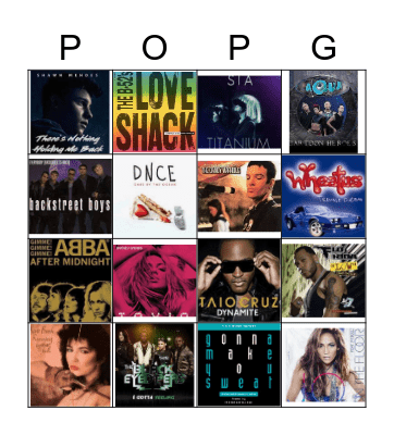 Music Bingo Card