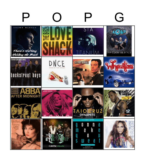 Music Bingo Card