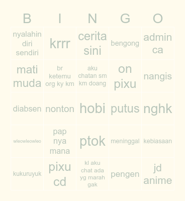 otte 🦦 Bingo Card