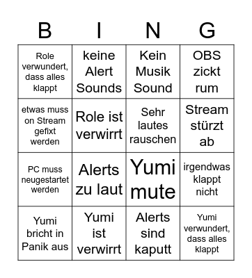 Potentieller Weltuntergang Bingo Card