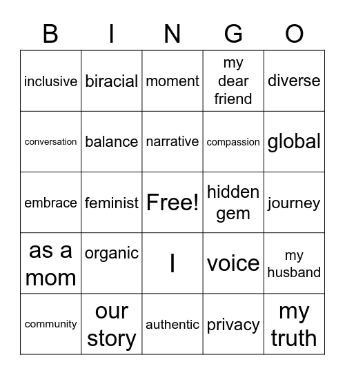 Harry´s Wife Bullshit Bingo Card