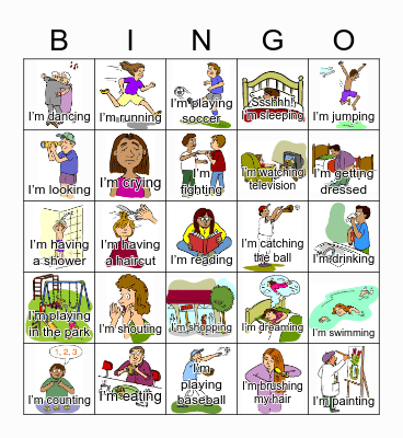 What are you doing? Bingo Card