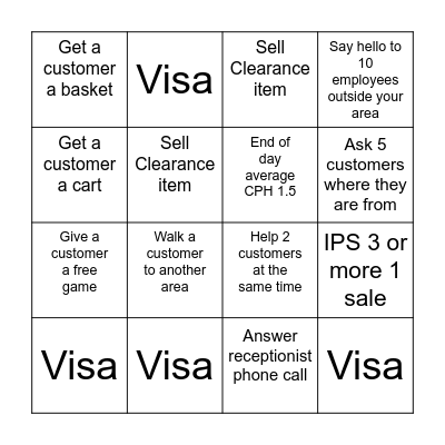 Scheels BINGO Card