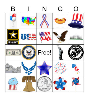 Veterans Day Bingo Card
