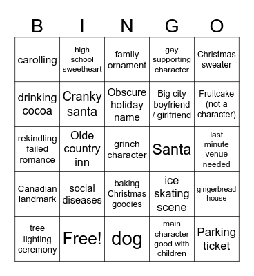 Hallmark Christmas Movie 2023 Bingo Card