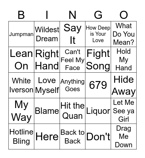 DJ BINGO!: Mix Up Bingo Card
