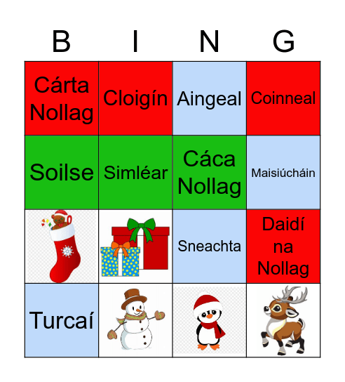 An Nollaig Bingo Card