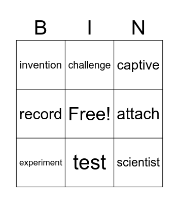 Imagine the Possibilities Bingo Card
