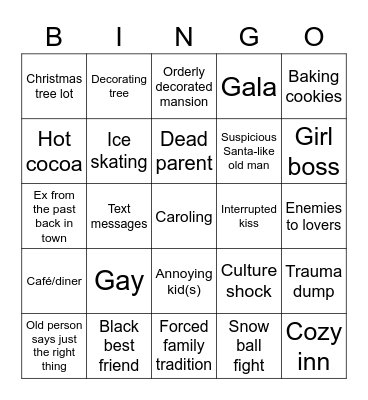 Hallmark Bingo Card