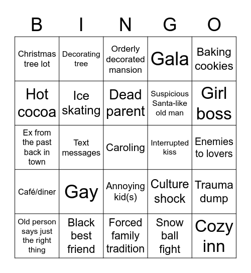 Hallmark Bingo Card