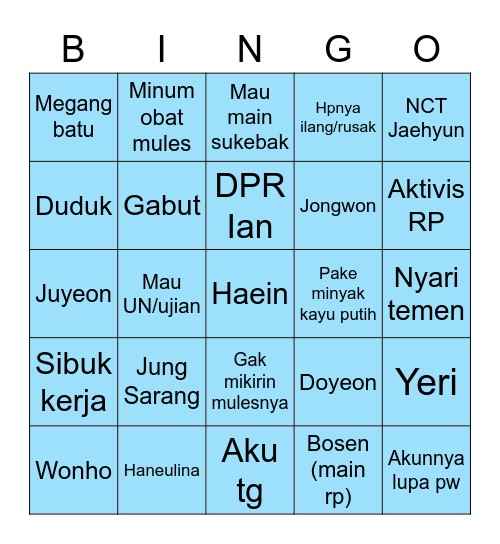Jujuy Bingo Card