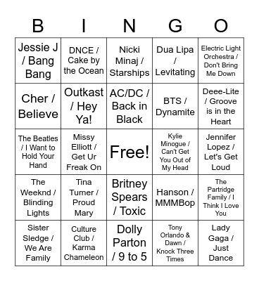 BearCruise Mix Tap BINGO! Bingo Card