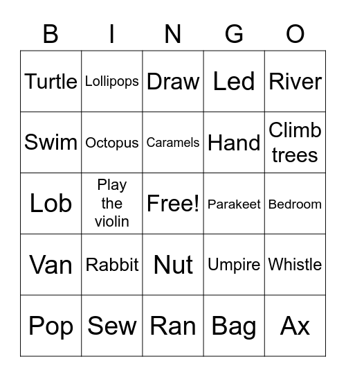 C5 Lesson 7 book D Bingo Card