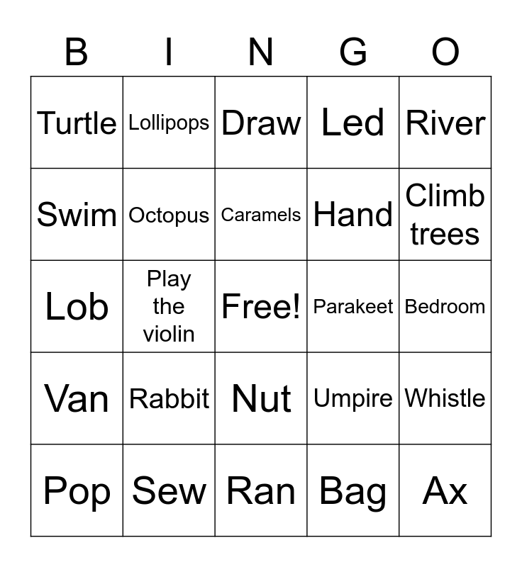 C5 Lesson 7 book D Bingo Card
