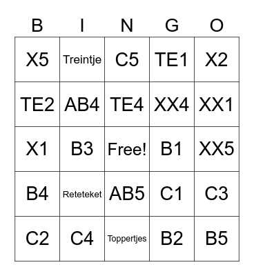 TEST Bestand Bingo Card