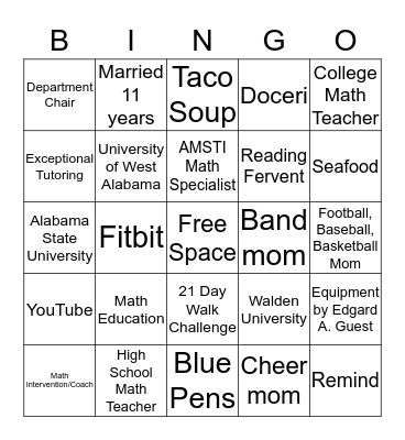 I Know I Am...Are You?  Bingo Card