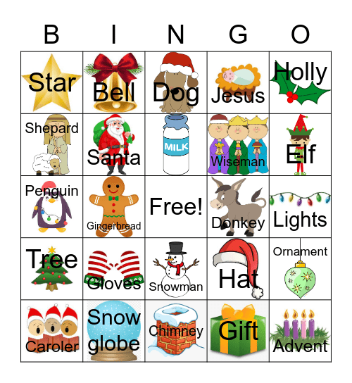 Christmas Bingo Card