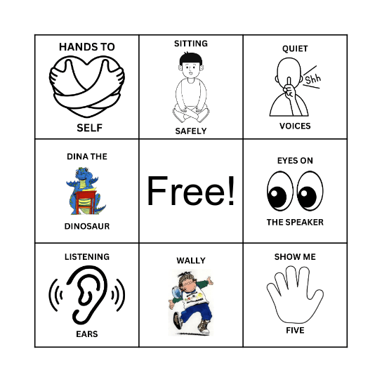 Show Me Five BINGO Card